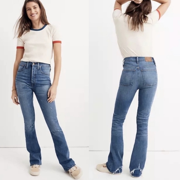Madewell Denim - Madewell Rivet & Thread High Rise Skinny Flare Jeans Size 27